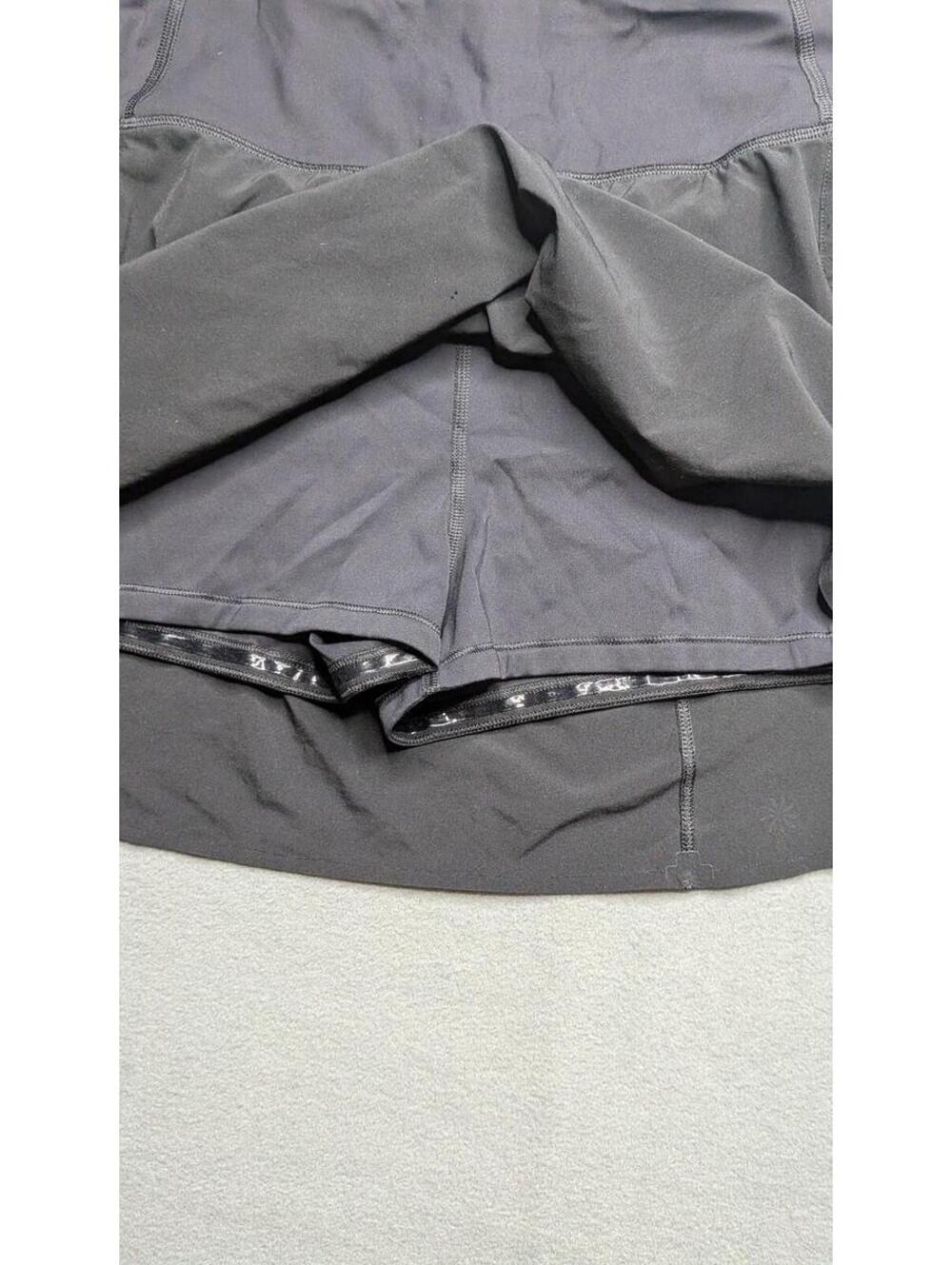 Athleta Run With It Skort Womens M Black Mesh Pockets Short Athletic Running - Picture 3 of 9